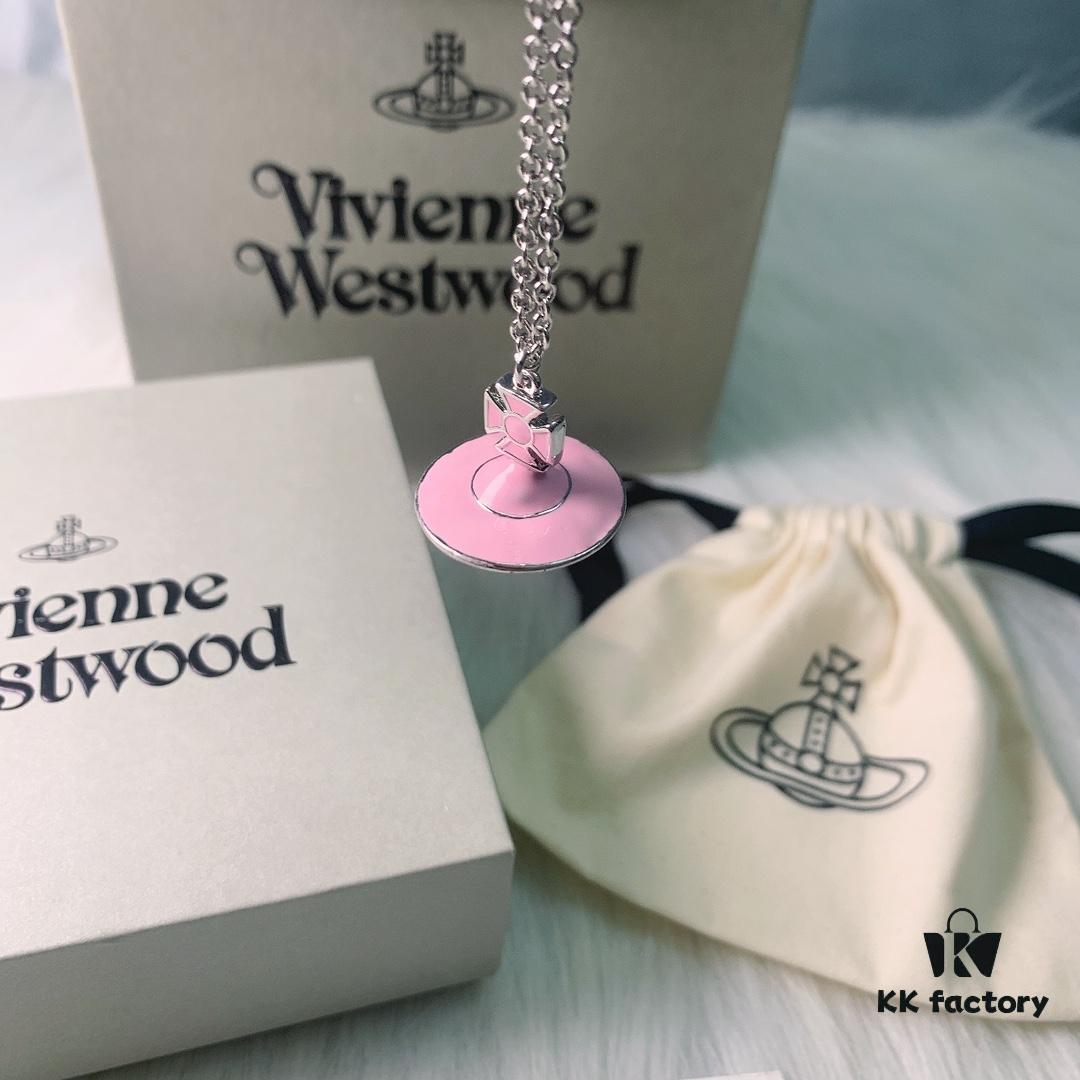 6930114412f62673a6fac52e West Queen Light Pink Resin 3D Saturn Necklace and Earrings Set