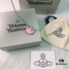 6930114512f62673a6fac52f West Queen Light Pink Resin 3D Saturn Necklace and Earrings Set