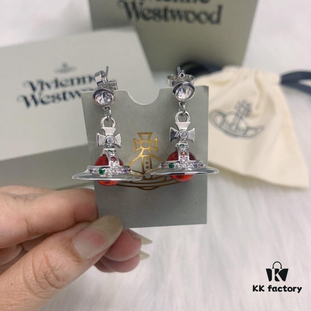 6930115212f62673a6fac53f West Queen 3D Red Glass Ball Earrings