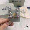 West Queen 3D Red Glass Ball Earrings