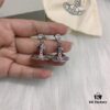 West Queen 3D Red Glass Ball Earrings
