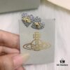 West Queen Bicolor Heart Stud Earrings