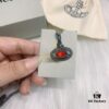 West Queen 3D Red Glass Ball Necklace in Black Gunmetal Color