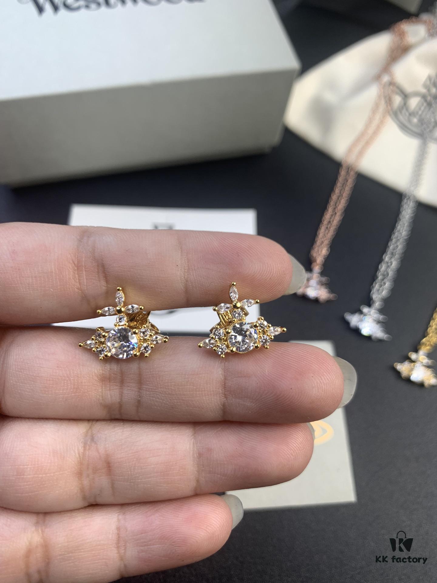 6930118312f62673a6fac57c West Dame Zircon Ring, Earrings, and Necklace Set in White Gold, Yellow Gold, and Rose Gold – Three Colors Available, Ring Sizes 6, 7, 8