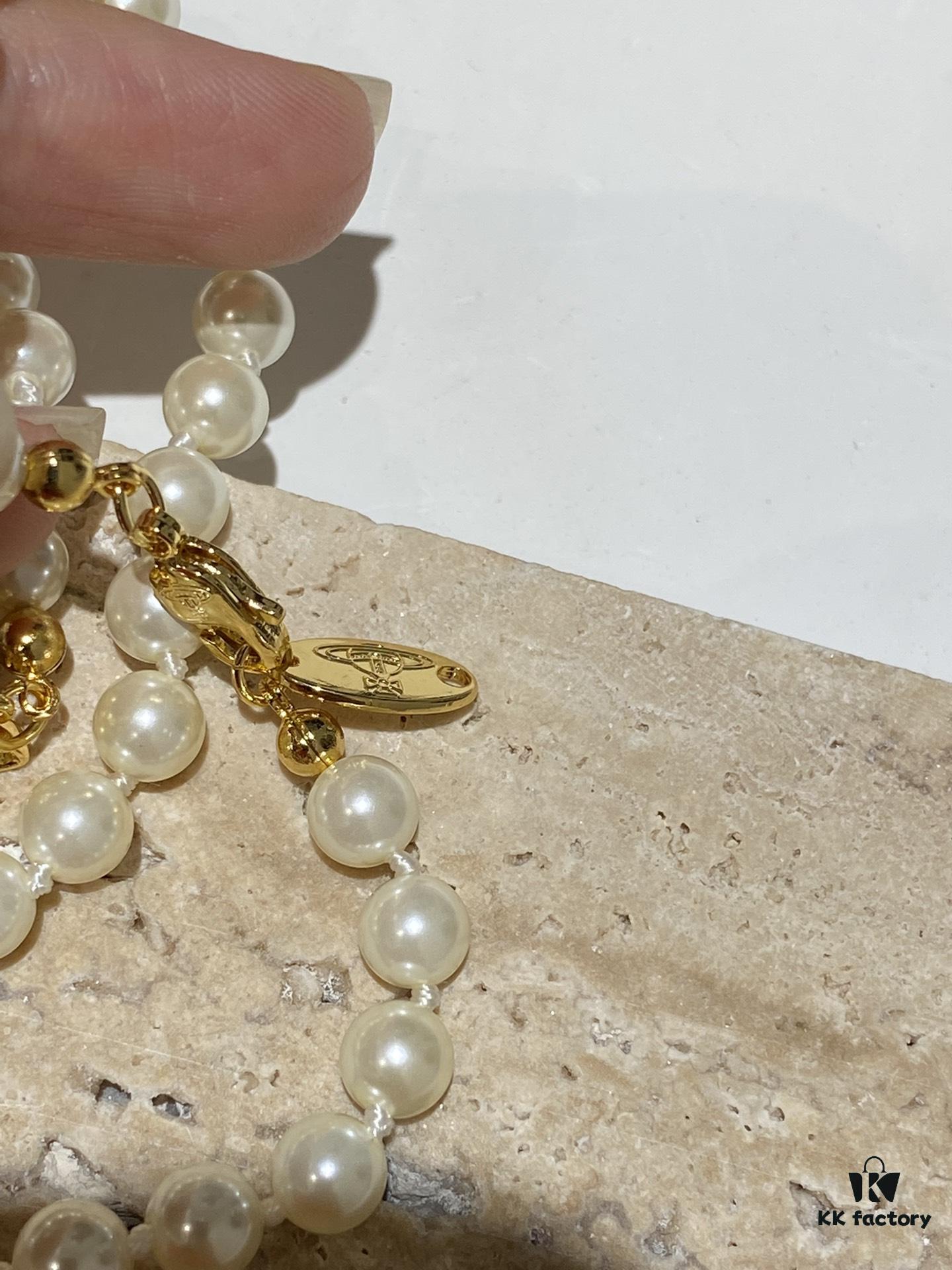 6930119612f62673a6fac58f Saturn | Vivienne Westwood Jewelry Pearl Necklace in Gold