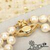 693011b512f62673a6fac5be Vivienne Westwood Full Crystal Saturn Double Layer Pearl Bracelet