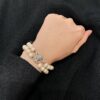 693011b712f62673a6fac5bf Vivienne Westwood Full Crystal Saturn Double Layer Pearl Bracelet