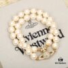693011bd12f62673a6fac5ca Vivienne Westwood Full Crystal Saturn Double Layer Pearl Bracelet