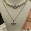 693011bf12f62673a6fac5cb New Arrival Today 🆕 Vivienne Westwood Pink Diamond Saturn Pearl Necklace in Silver