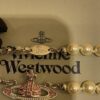 693011bf12f62673a6fac5cc New Arrival Today 🆕 Vivienne Westwood Pink Diamond Saturn Pearl Necklace in Silver