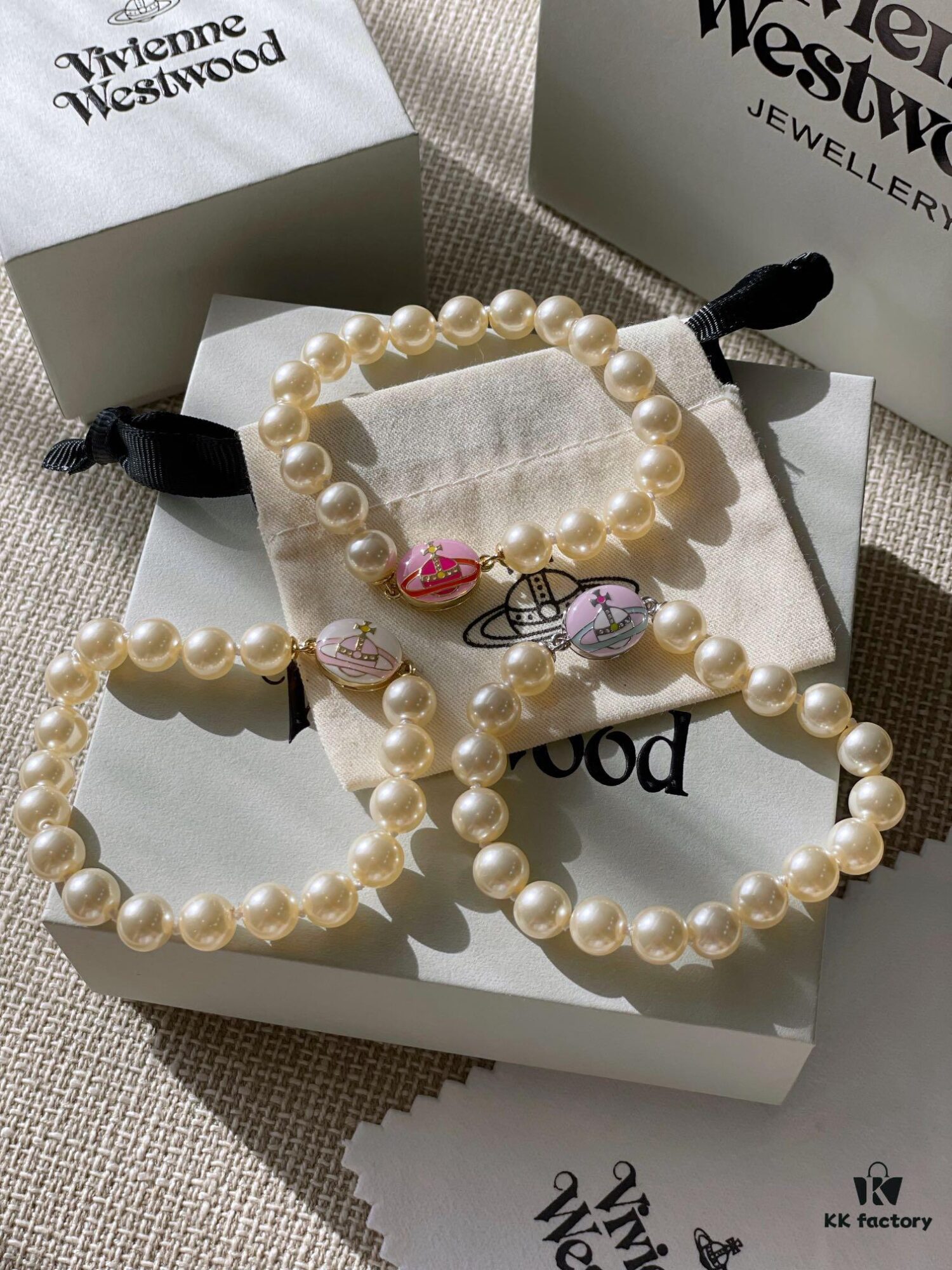 693011c212f62673a6fac5d1 Vivienne Westwood Enamel Pearl Bracelet – Magnetic Clasp, Reversible Design, Six New 2023 Colors Available