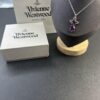 693011ef12f62673a6fac5ff West Queen Purple Crystal Drop Necklace in White Gold Color