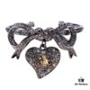Westminster Titanium Black Bow Heart Bracelet