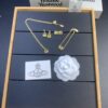 West Queen Sugar Cube Glass Necklace, Bracelet, and Earring Set, Purple, Pink, Yellow