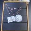 West Queen Sugar Cube Glass Necklace, Bracelet, and Earring Set, Purple, Pink, Yellow