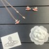 West Queen Satin Paint Vertical Stripe Saturn White Gold Green Rose Gold Pink Set