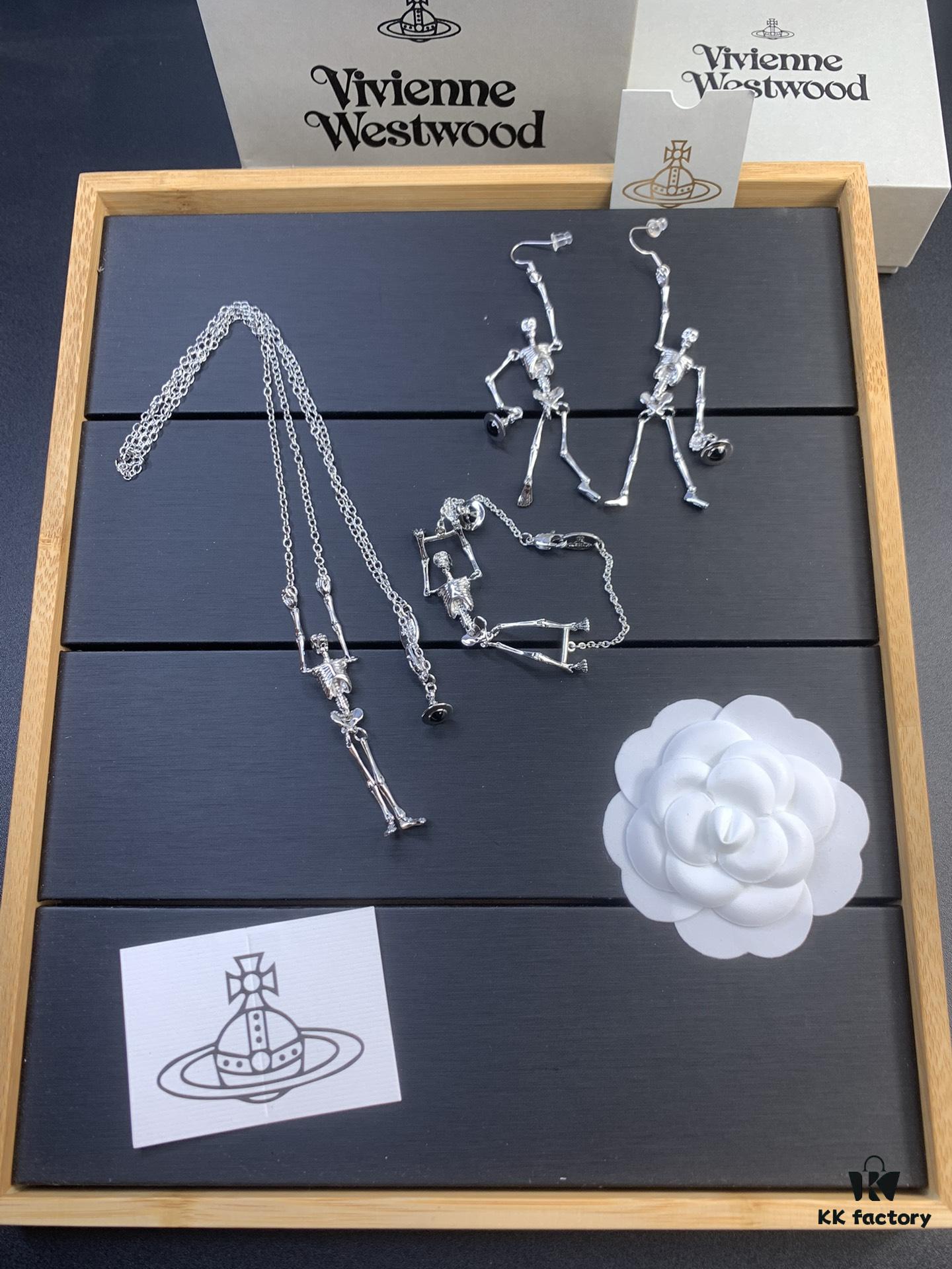 6930122d12f62673a6fac647 West Queen Skull Skeleton Earrings, Necklace, and Bracelet Set