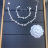 6930123412f62673a6fac64c Vivienne Westwood Bone Full Diamond Stud Earrings, Bracelet, and Necklace Set