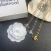 6930124112f62673a6fac65c West Queen Round Diamond Saturn Necklace in Rose Gold, White Gold, and Yellow Gold – In Stock in Three Colors