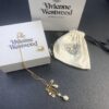 West Queen Brooch Multi-Pearl Tassel Necklace