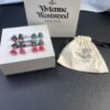 6930125a12f62673a6fac678 New Arrival: Vivienne Westwood Love Heart Enamel Stud Earrings, Red, Blue, Black, Plated in 18K Real Gold, Available in White Gold and Rose Gold