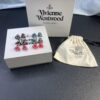 6930125b12f62673a6fac67a New Arrival: Vivienne Westwood Love Heart Enamel Stud Earrings, Red, Blue, Black, Plated in 18K Real Gold, Available in White Gold and Rose Gold