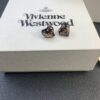 6930125d12f62673a6fac67c New Arrival: Vivienne Westwood Love Heart Enamel Stud Earrings, Red, Blue, Black, Plated in 18K Real Gold, Available in White Gold and Rose Gold
