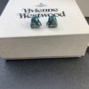 6930125d12f62673a6fac67d New Arrival: Vivienne Westwood Love Heart Enamel Stud Earrings, Red, Blue, Black, Plated in 18K Real Gold, Available in White Gold and Rose Gold