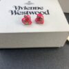6930126e12f62673a6fac691 New Arrival: Vivienne Westwood Love Heart Enamel Stud Earrings, Red, Blue, Black, Plated in 18K Real Gold, Available in White Gold and Rose Gold