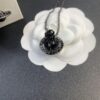 Vivienne Westwood Gradient Black 3D Saturn Necklace and Earrings Set