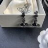 Vivienne Westwood Gradient Black 3D Saturn Necklace and Earrings Set