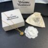 6930127612f62673a6fac69f British Museum Three-Dimensional Full Diamond Saturn Necklace in Gold Color