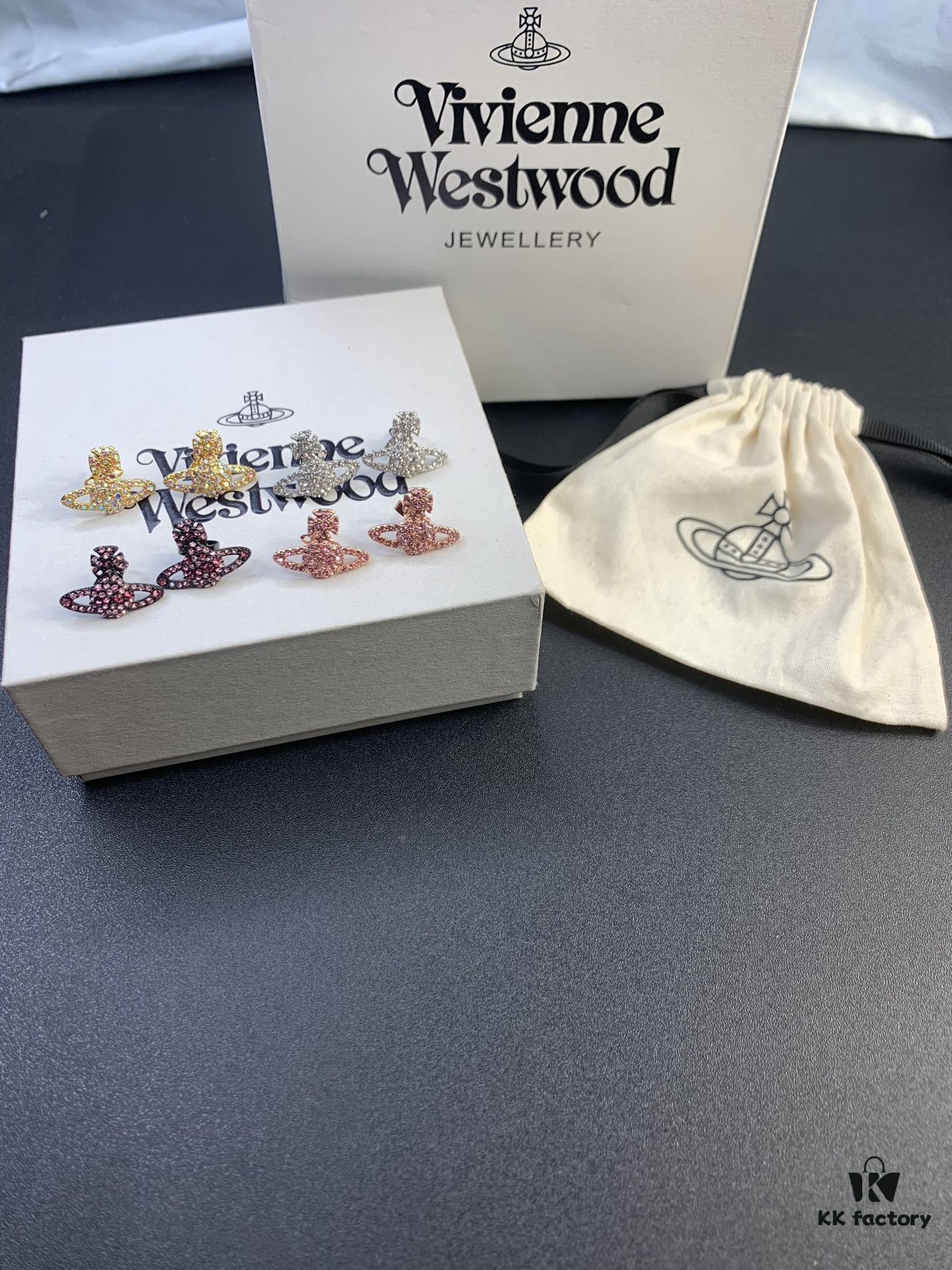 6930127d12f62673a6fac6a9 Vivienne Westwood Irregular Round Diamond Stud Earrings
