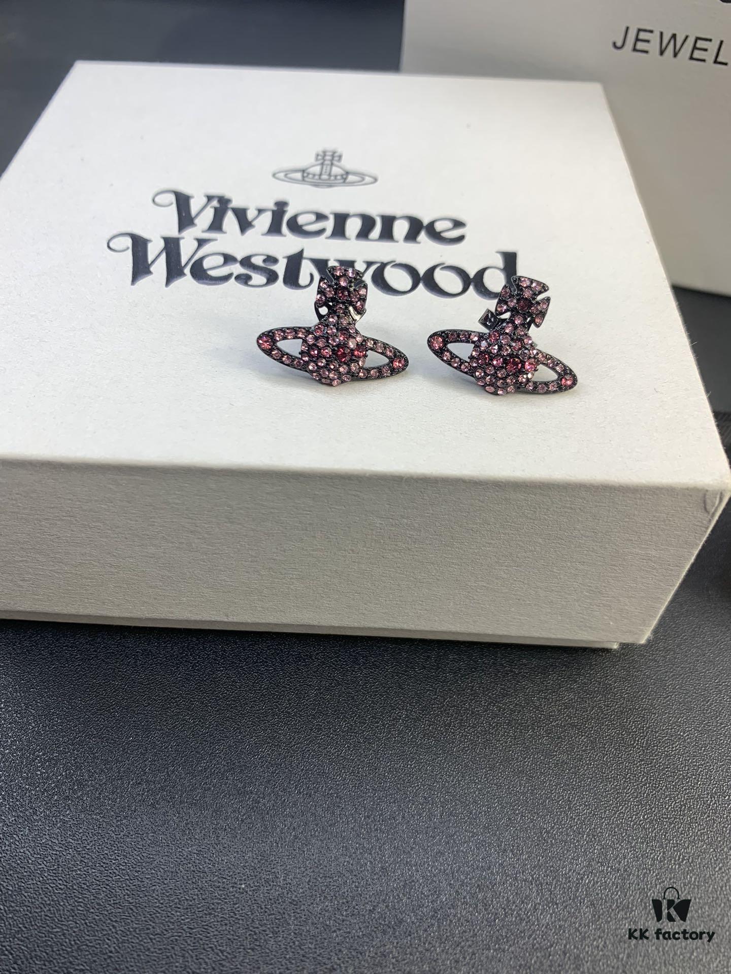 6930128312f62673a6fac6b3 Vivienne Westwood Irregular Round Diamond Stud Earrings