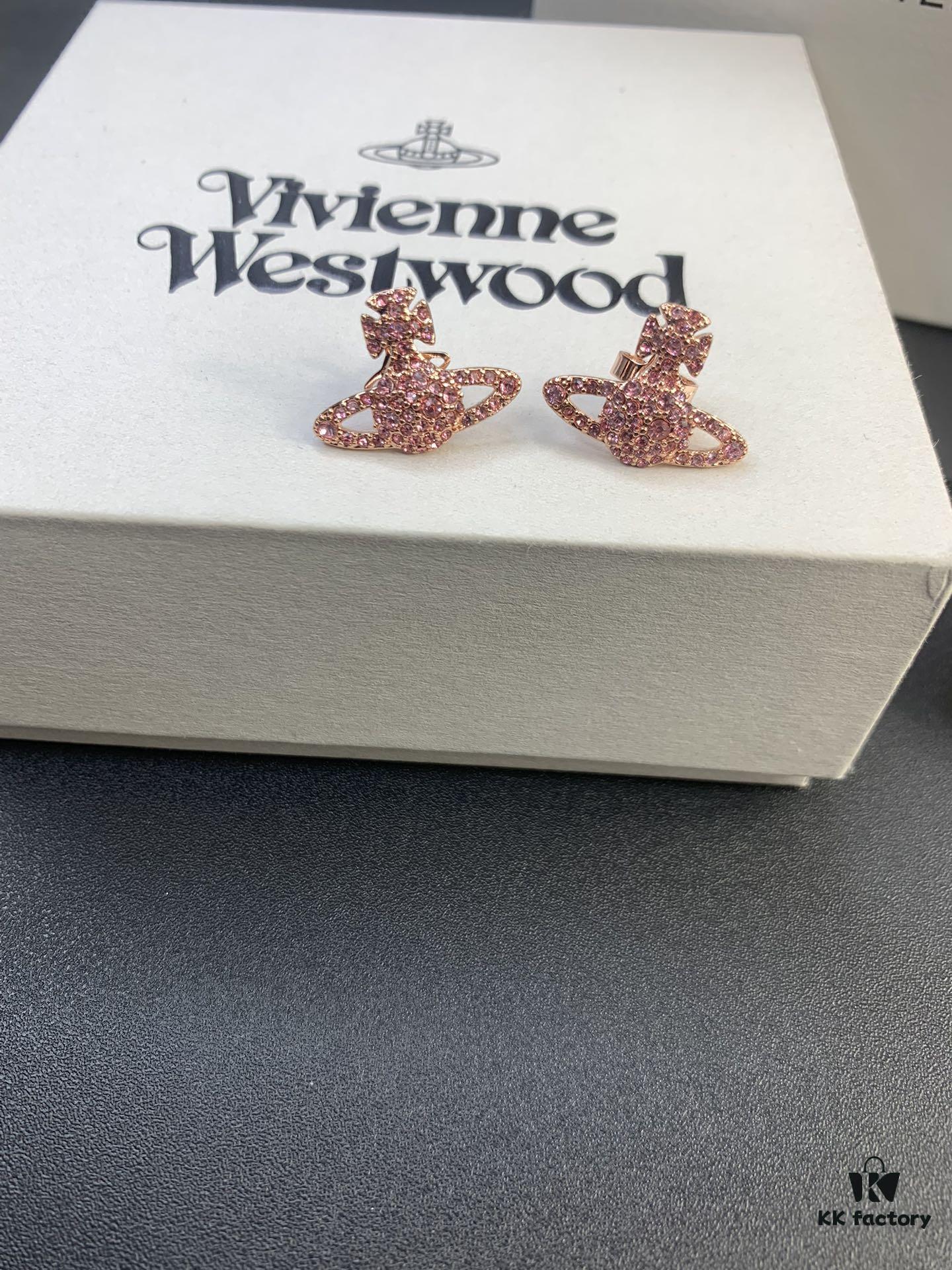 6930128412f62673a6fac6b4 Vivienne Westwood Irregular Round Diamond Stud Earrings