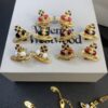 West Queen Golden Resin Heart Necklace, Bracelet, and Earring Set, Available in Multiple Colors