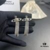 West Grandma Saturn Rhinestone Flow Comb Earrings in White Gold and Yellow Gold Two Colors