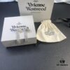 West Grandma Saturn Rhinestone Flow Comb Earrings in White Gold and Yellow Gold Two Colors
