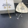 WEST QUEEN Cross Texture Zircon Pearl Saturn Necklace in Gold and White Gold Two Colors