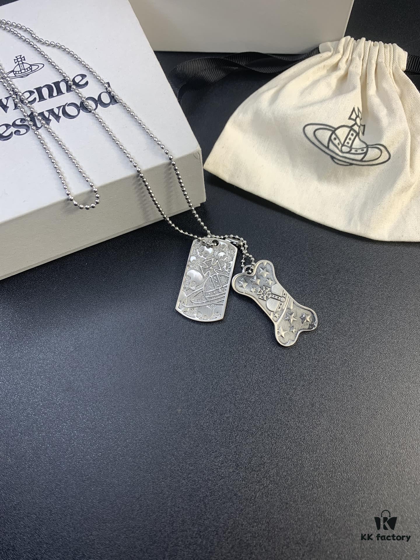 West Grandma Double Military Badge Necklace