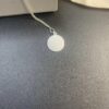 West Grandma Matte Silver and Gold Letter Logo Round Necklace in Two Tones