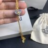 Westcliff Love Shell Necklace with Purple and White Zircon in Two-Tone Gold-Tone Metal
