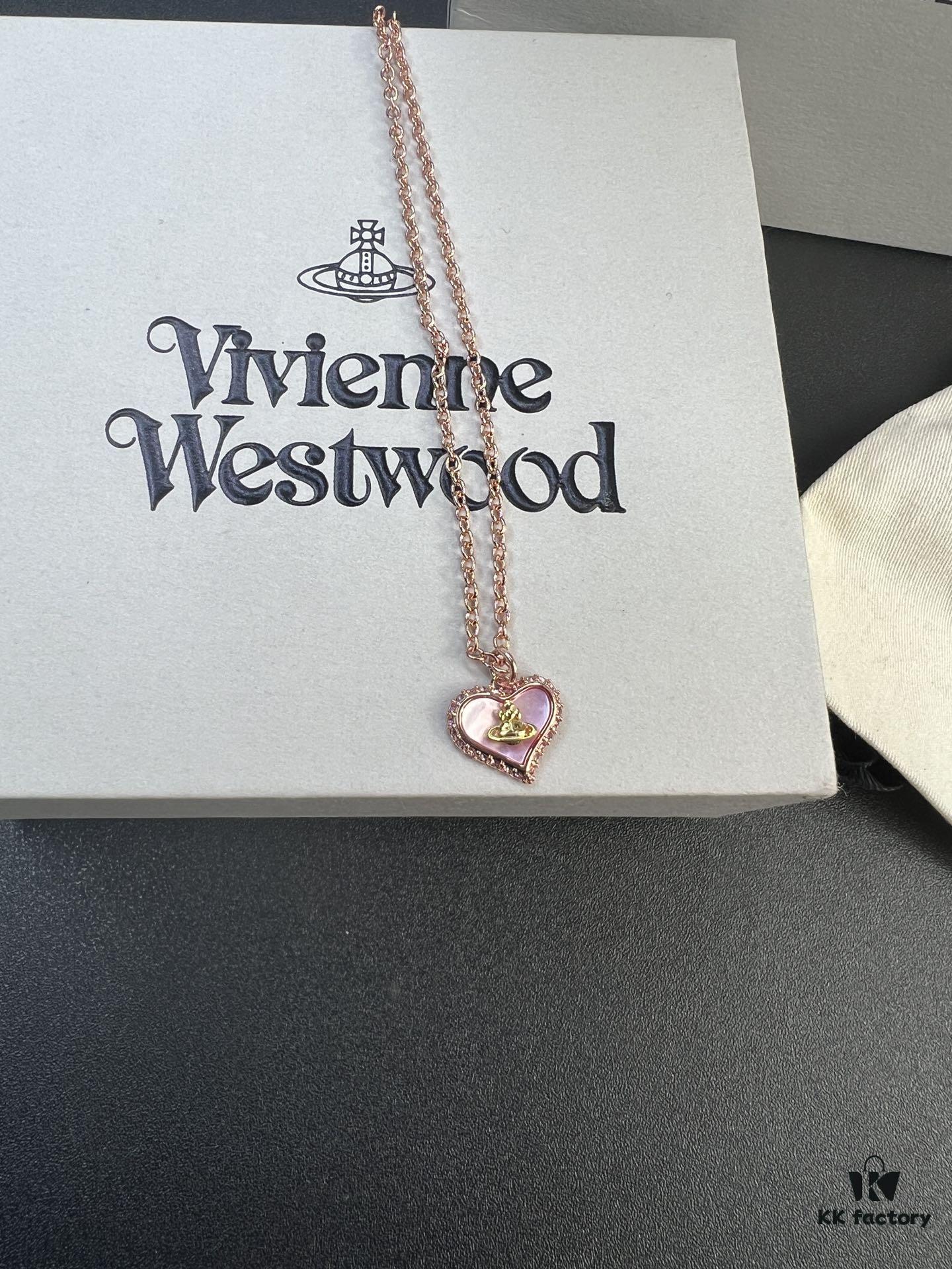 Westminster Rose Gold Pink Shell Heart Necklace In Stock
