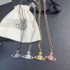 693012d912f62673a6fac734 West Queen Zircon Necklace and Stud Earrings, Four Colors Available in Stock