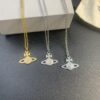 West Queen Full Diamond Blue Necklace