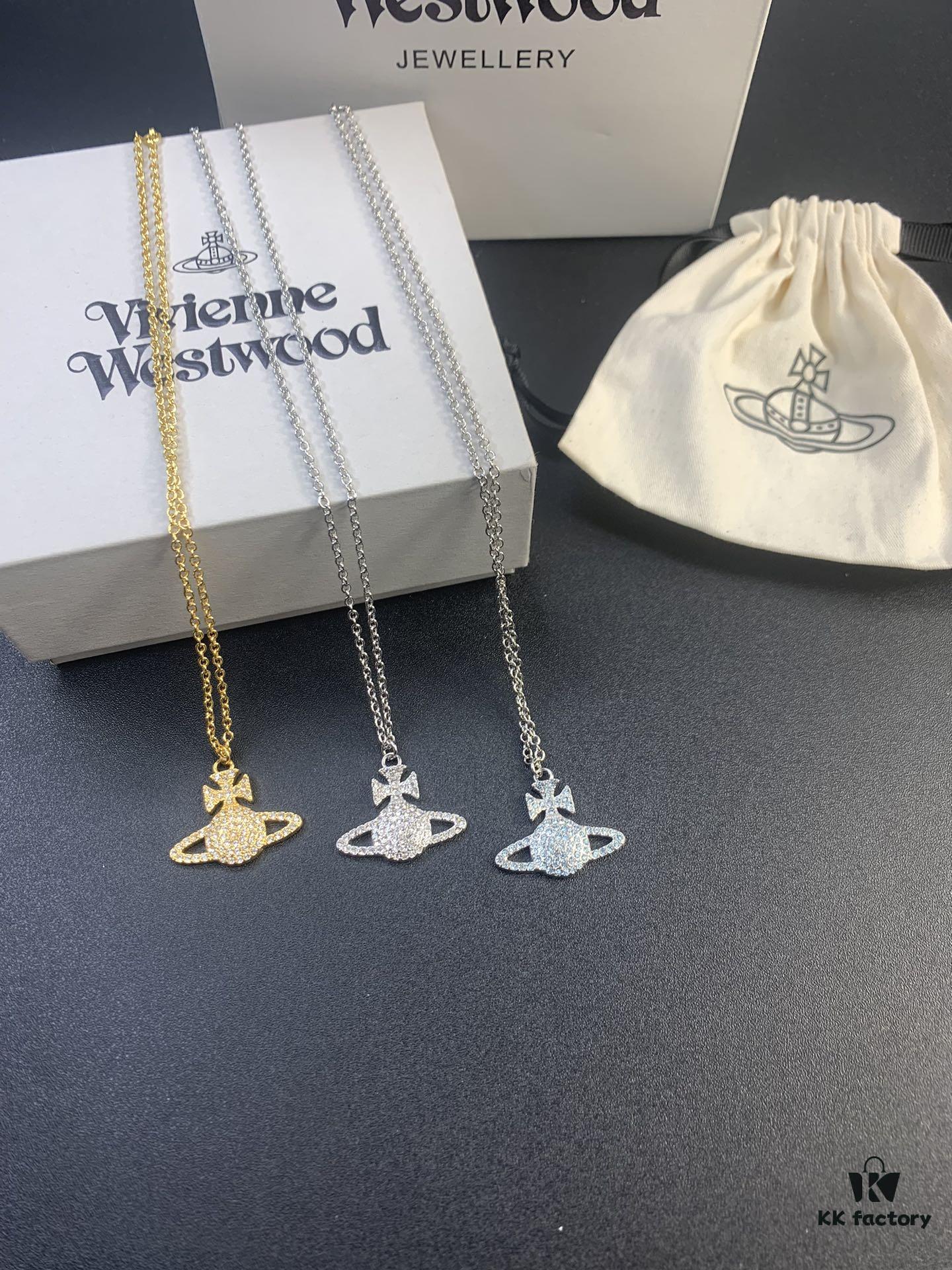 West Queen Full Diamond Blue Necklace