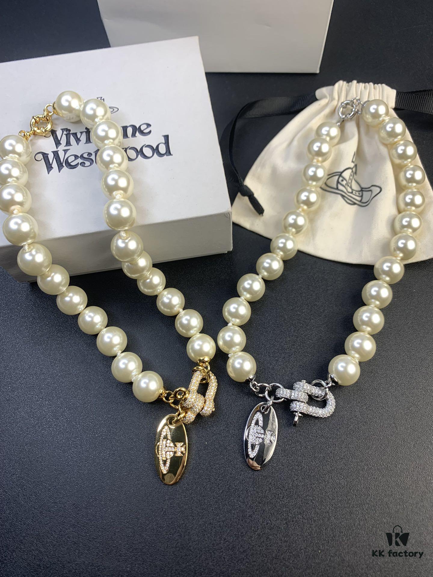 693012e612f62673a6fac748 West Queen Full Diamond Horse Hoof Pearl Necklace, Superb Quality