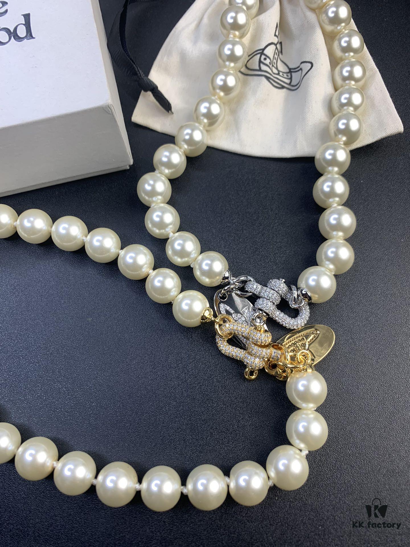 693012e712f62673a6fac749 West Queen Full Diamond Horse Hoof Pearl Necklace, Superb Quality