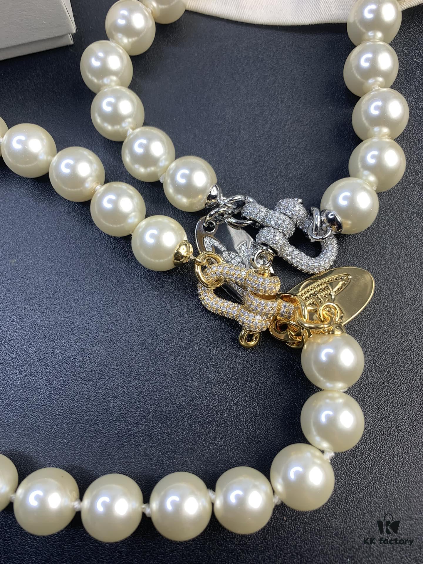 693012e812f62673a6fac74c West Queen Full Diamond Horse Hoof Pearl Necklace, Superb Quality