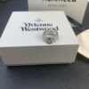 693012ed12f62673a6fac756 Vivienne Westwood Saturn Double-Layer Rhinestone Ring, Luxurious and Elegant